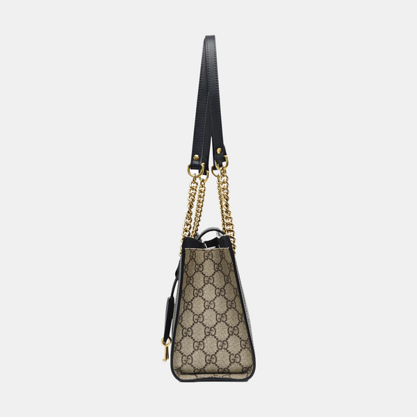 Padlock Small Monogram Coated Canvas Beige
