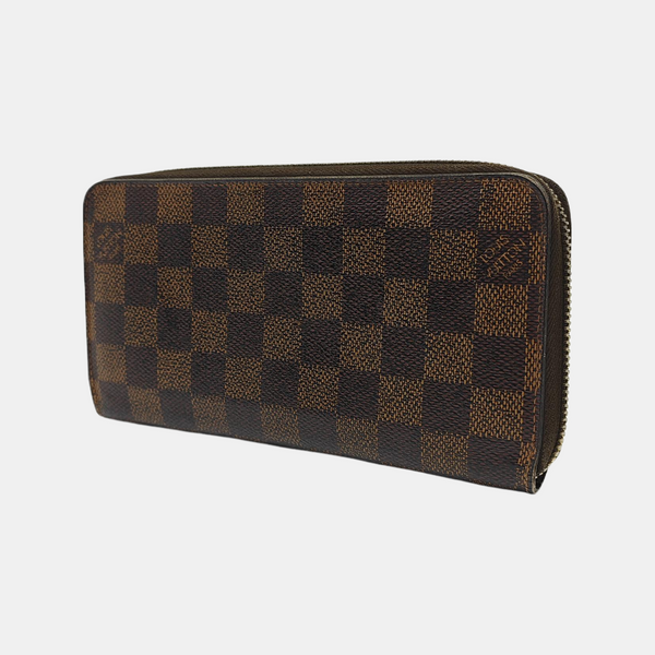 ZIPPY Damier Ebene Coated Canvas Brown Wallet