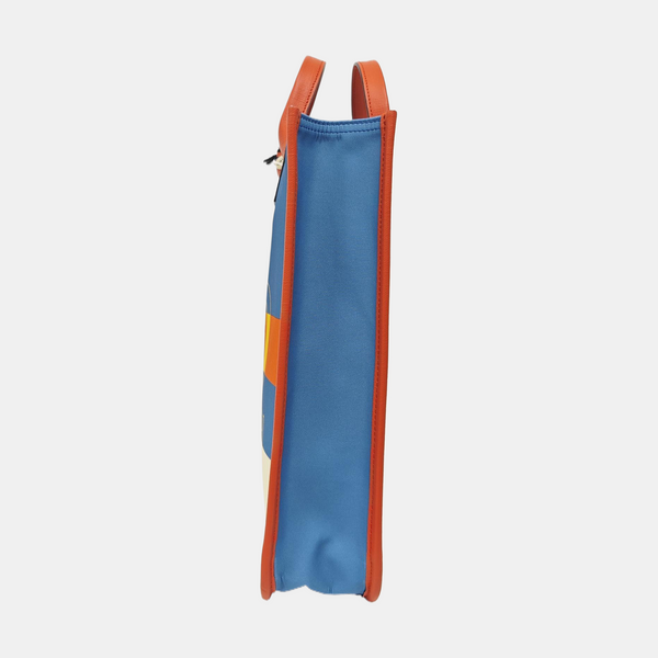Nylon Top Handle Bag Blue