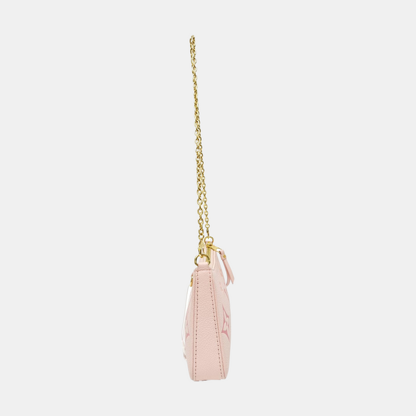 EASY POUCH ON STRAP Monogram Calfskin Pink
