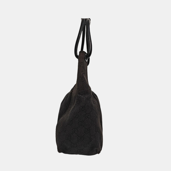 Monogram Denim Top Handle Bag Black