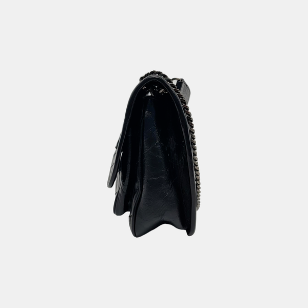 NIKI Small Chevron Calfskin Black