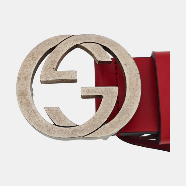 Leather Belt Red