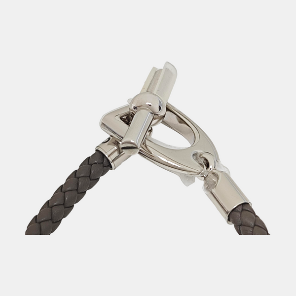 Leather Gray Bracelet