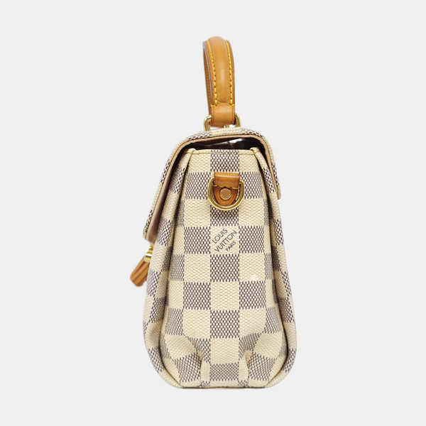 CROISETTE Damier Azur Coated Canvas White