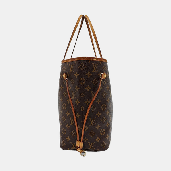 NEVERFULL MM Monogram Coated Canvas Brown