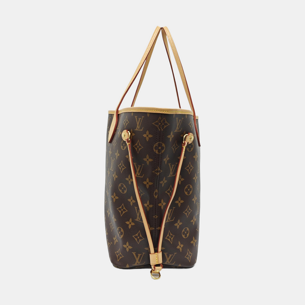 NEVERFULL MM Monogram Coated Canvas Brown
