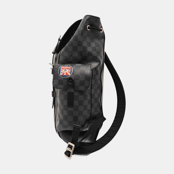CHRISTOPHER Damier Graphite Coated Canvas Gray