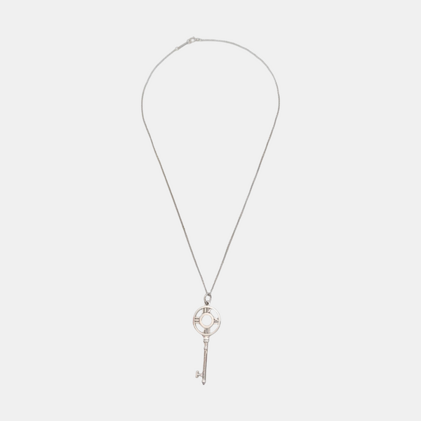 Tiffany Keys 18k White Gold Silver Necklace