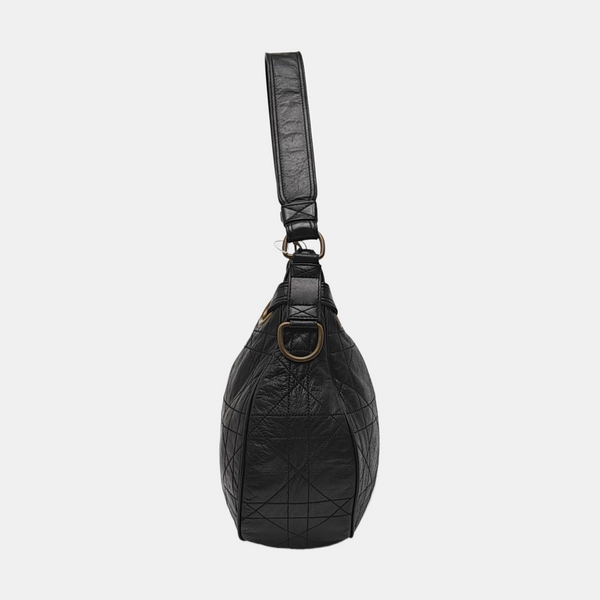 Cannage Lambskin Shoulder Bag Black