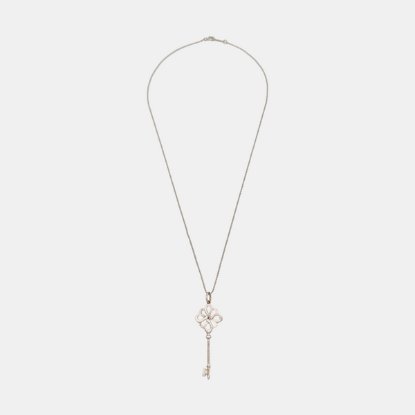 Tiffany Keys 18k White Gold Silver Necklace