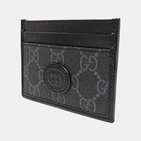 Coated Canvas Card Holder Black
