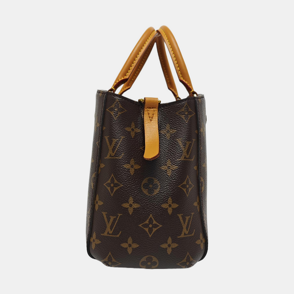 MONTAIGNE BB Monogram Coated Canvas Brown