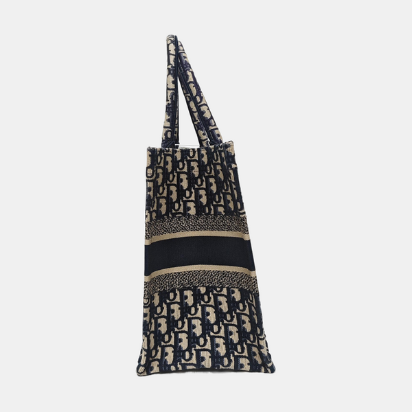 Book Tote Medium Oblique Canvas Blue