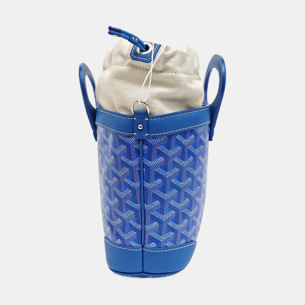 Coated Canvas Shoulder Bag Mini Blue
