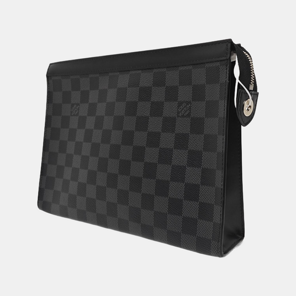 Pochette Voyag MM Damier Graphite Coated Canvas Gray