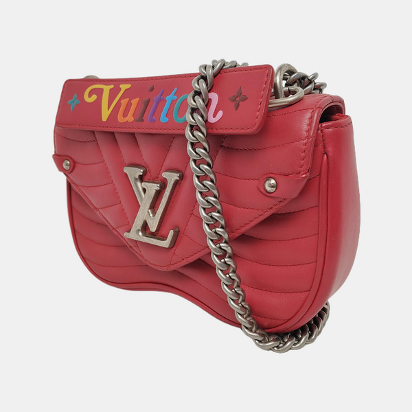 NEW WAVE PM Quilted Calfskin Red