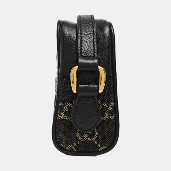 Ophidia Mini Monogram Denim Black