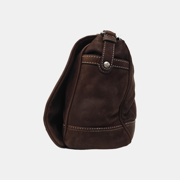Calfskin Shoulder Bag Brown