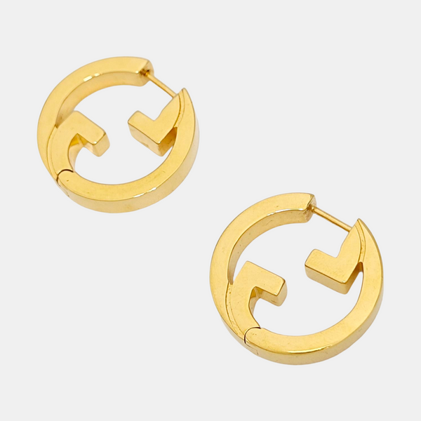 GG Running Metal Gold Earrings