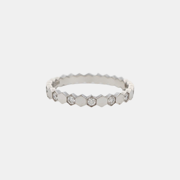 Bee My Love 18k White Gold Silver Ring EU 51