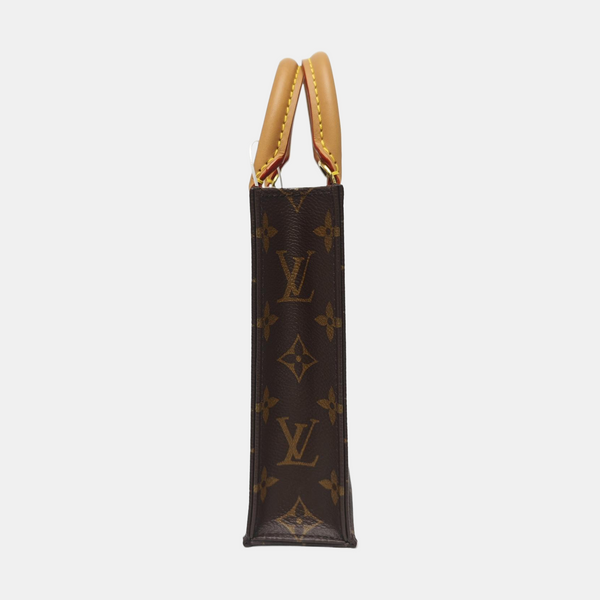 SAC PLAT Mini Monogram Coated Canvas Brown