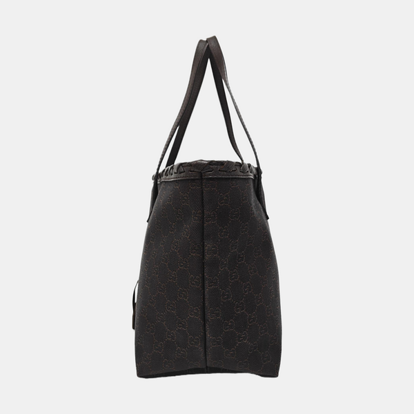 Monogram Canvas Tote Bag Brown