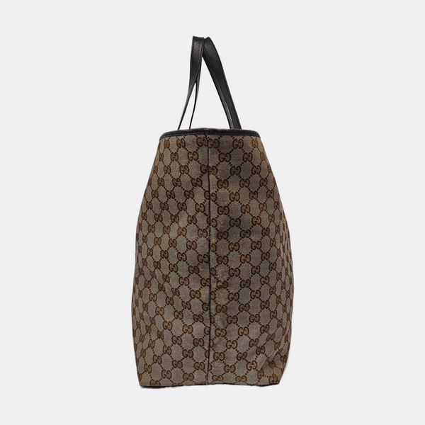 Monogram Canvas Tote Bag Brown