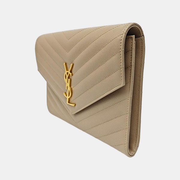 MONOGRAM Chevron Calfskin Beige
