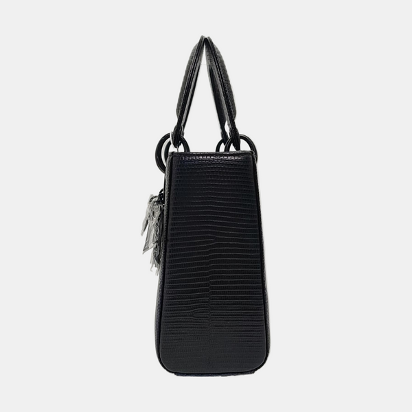 Lady Dior Small Lizard Blue