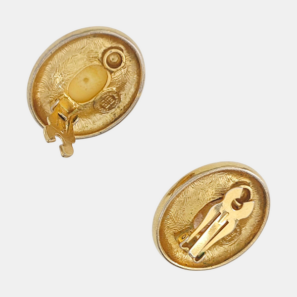 Metal Gold Clip On Earrings