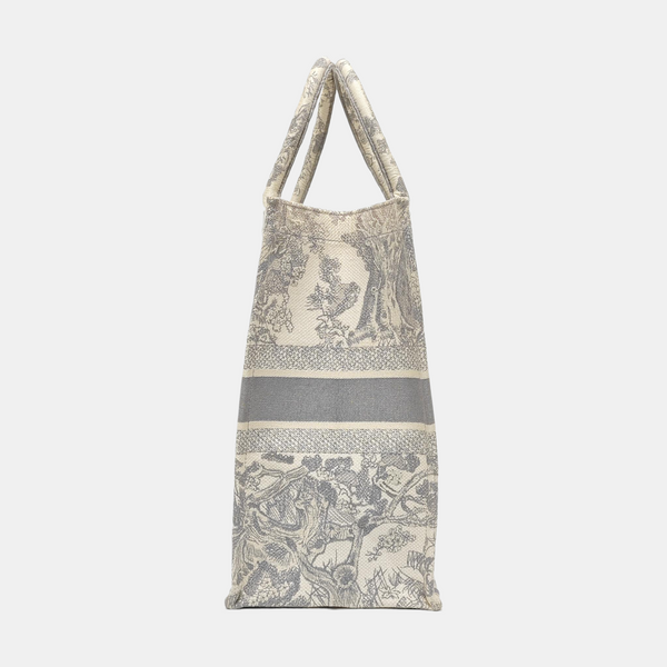 Book Tote Large Fabric Gray