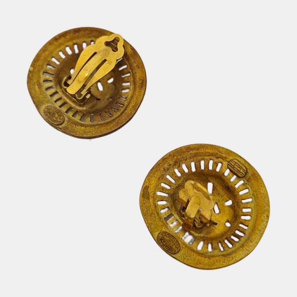 Metal Gold Clip On Earrings