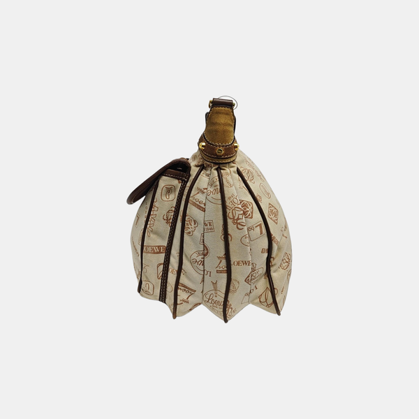 Monogram Canvas Shoulder Bag Beige