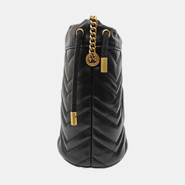 GG Marmont Mini Quilted Calfskin Black