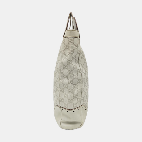 Monogram Calfskin Top Handle Bag White