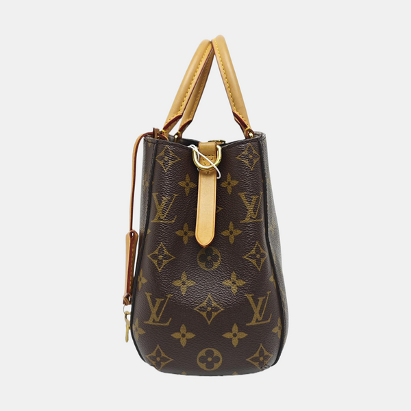 MONTAIGNE BB Monogram Coated Canvas Brown