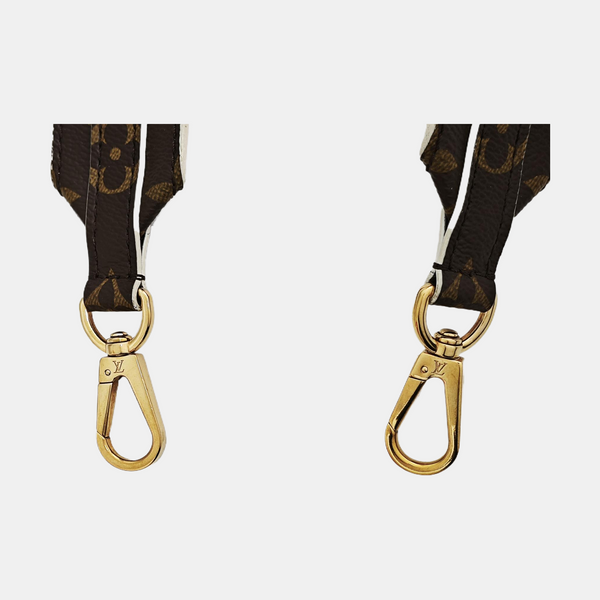 Monogram Leather Brown Bag Strap