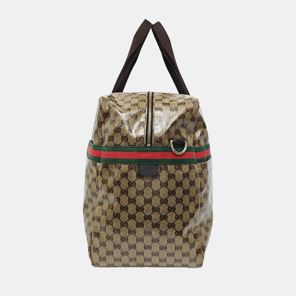 Monogram Coated Canvas Top Handle Bag Brown