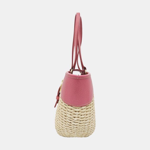 Calfskin Top Handle Bag Beige