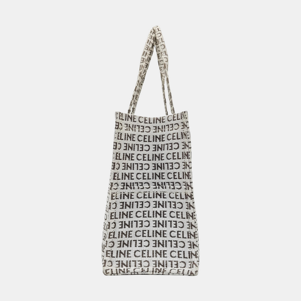 Fabric Top Handle Bag Large Beige