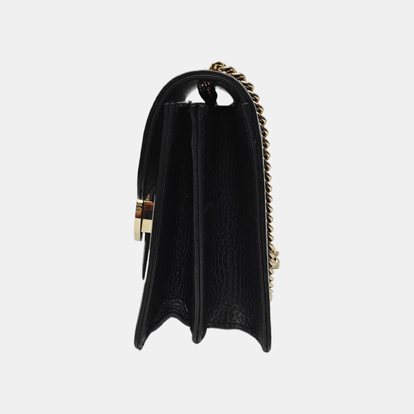 Interlocking G Small Calfskin Black