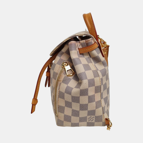 SPERONE BB Damier Azur Coated Canvas White