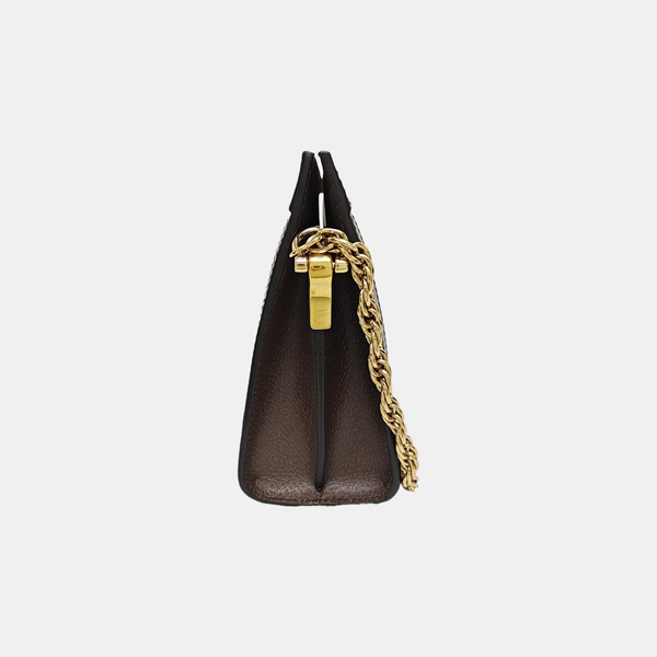 Ophidia Small Monogram Lona Revestida Beige