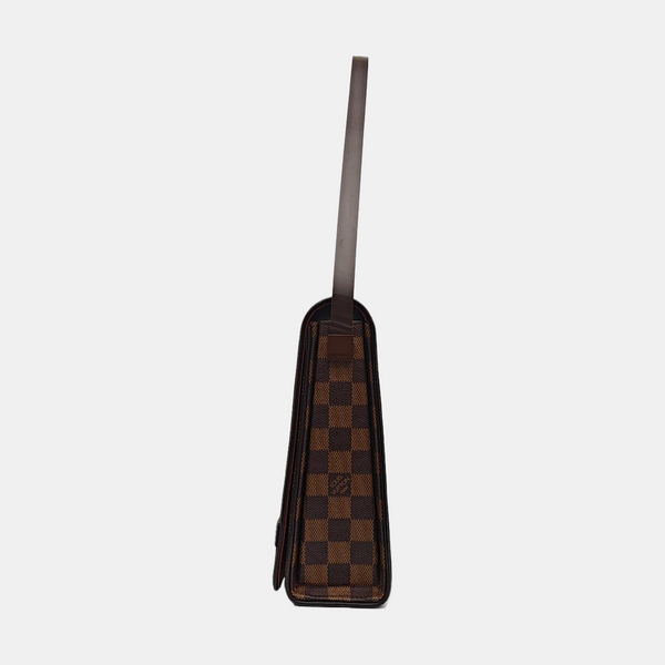 TRIBECA Damier Ebene Coated Canvas Brown