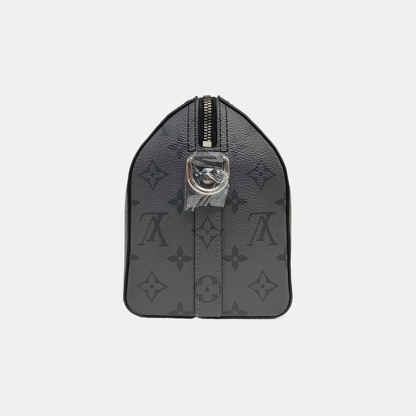 KEEPALL Monogram Coated Canvas Black