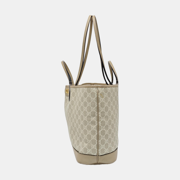 Ophidia Medium Monogram Coated Canvas Beige