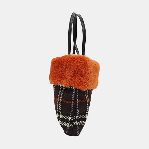 Fabric Top Handle Bag Multicolor