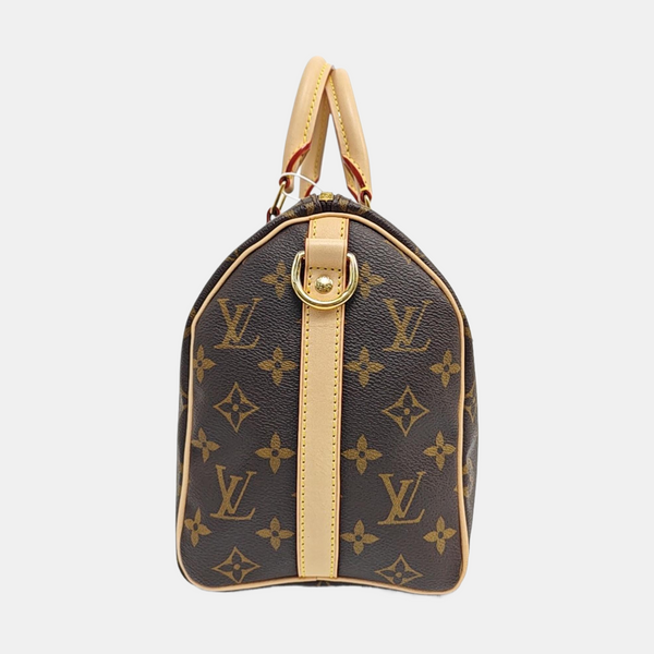 SPEEDY 25 Monogram Coated Canvas Brown