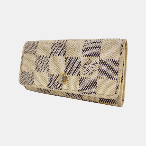 Damier Azur Coated Canvas Key Pouch White